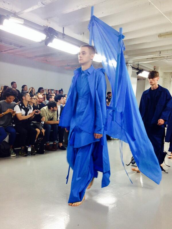 Beautiful blues @craig_green_uk Refreshingly lovely. #LCM <a href="/BritishGQ/">British GQ</a>