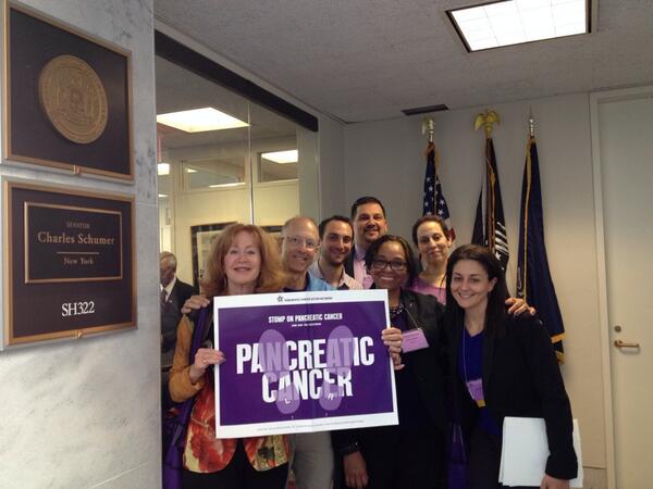 DeanLibman's tweet image. Storming Sen.Schumer's office w members of the NY constituency to Stomp Out Pancreatic Cancer @PanCAN  #keepstomping