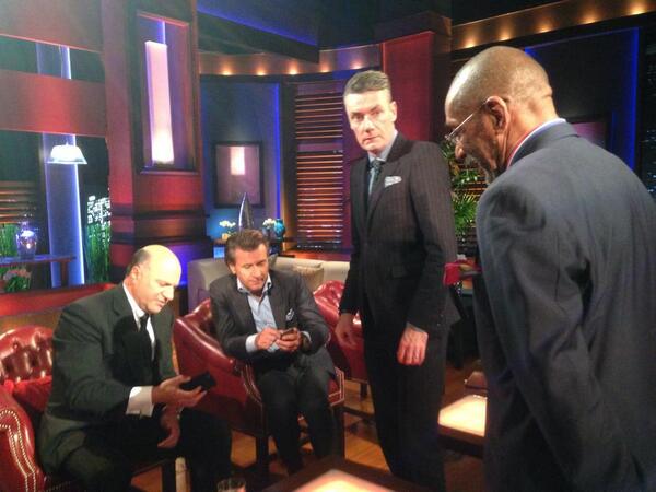 On the set of <a href="/ABCSharkTank/">Shark Tank</a> with some new friends.
