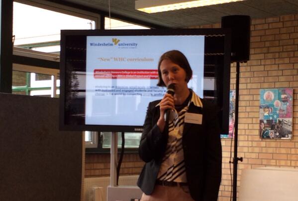 IPMAHO's tweet photo. Dean Josephine Woltman @WindesheimFlevo Honours College introduces NWS @DNRGinPM workshop #personaldevelopment http://t.co/tsGQa1PVTo