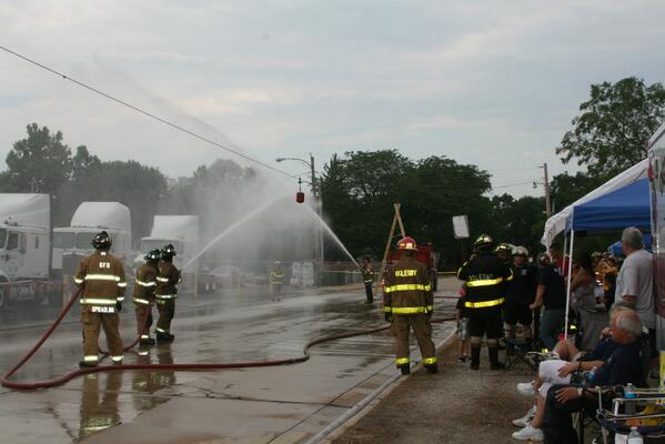 Area teams will face-off in a game of strength &amp; skill, a firefighters' version of tug-of-war. tinyurl.com/m473fwv