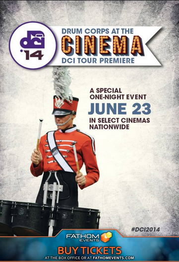 bostoncrusaders's tweet photo. Join us in theaters June 23rd for for a one-night event, Drum Corps at the Cinema DCI Tour Premiere! http://t.co/gdEIaiw6wi