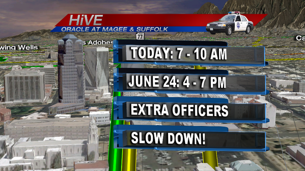 KVOA's tweet image. RT @NicholeSzemerei #RADARROUNDUP Watch out driving along ORACLE RD in #OroValley this AM! Extra enforcement #Tucson