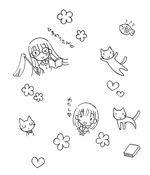 こんばんは。コミックス3巻の目次ページに収録されている【まつりちゃんの落書き】を発見。ひまわりさん愛にあふれている…!コミックスは目次や本体表紙ソデにもさり気なく楽しいイラストがありますのでチェックしてみてくださいね♪ #ひまわりさん 