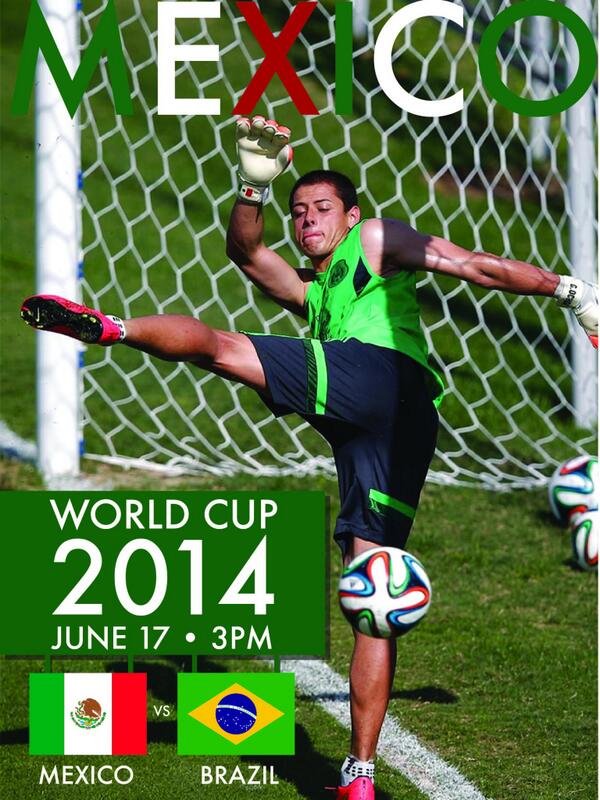 MXCOnyc's tweet photo. Only a few hours until the big game. Join us as Mexico kicks off against Brazil at 3pm! #NYC #Worldcup http://t.co/m5nOr2mUs8