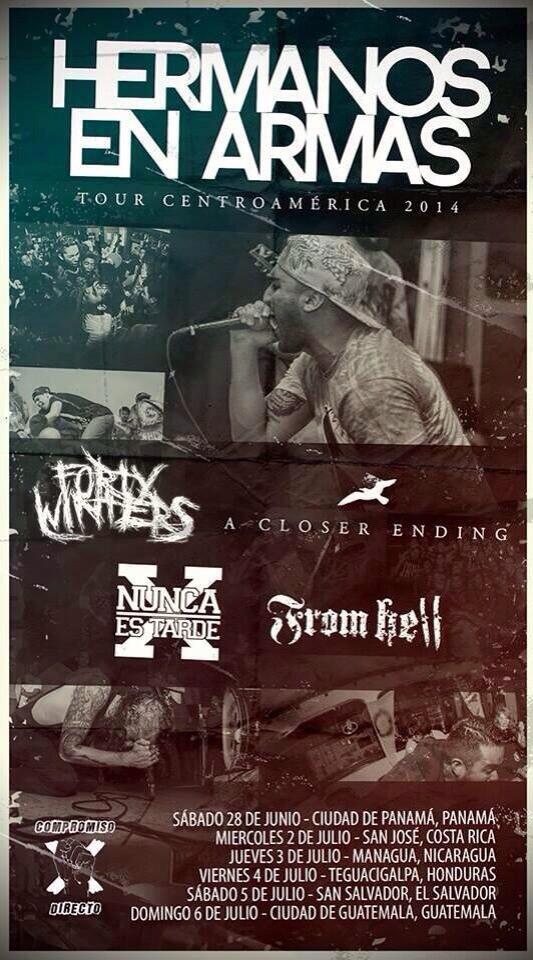 Can't wait for our full Central American tour with <a href="/fortywinters/">Forty Winters</a>, @acloserendingpa! Coming up quick!