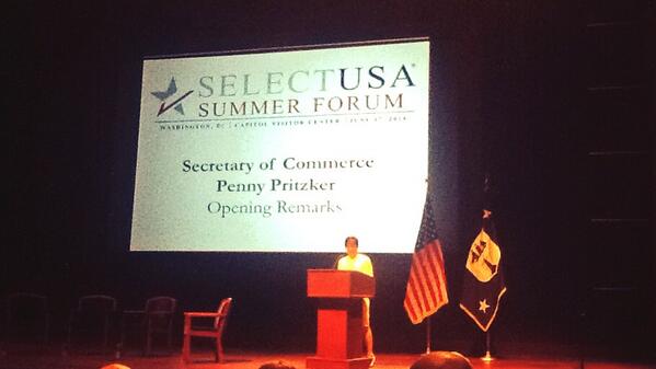 penelopemb's tweet photo. Following @PennyPritzker across DC today ... Talking reshoring at #SelectUSA Summer Forum http://t.co/yGiUR3hkcS