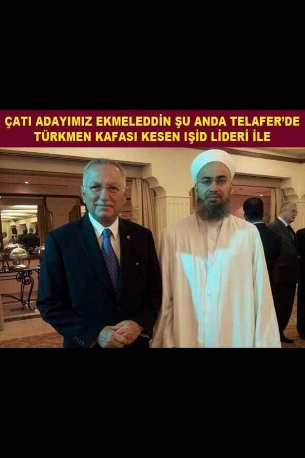 Chp adayi Ekmeleddin İhsanoğlu IŞID LIDERIYLE EL ELE..
Allah bu chpden bizi korusun