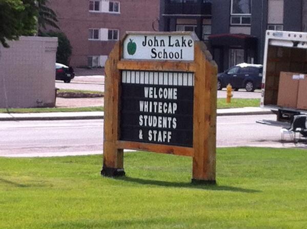 whitecapschool's tweet photo. Whitecap students in grades 4-6 transitioning into John Lake are feeling very welcome. #spslearn #makingfriends http://t.co/6ReGdgoT55