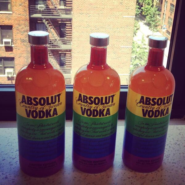 A big thank you to @ABSOLUTvodka_US for this delivery to Gay Voices to help us kickstart our Pride celebrations