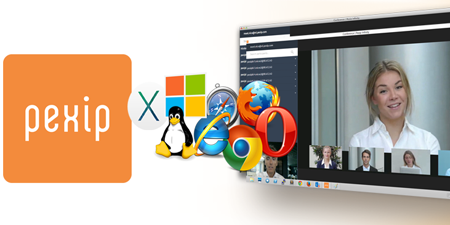 Universal browser support &amp; #videoconferencing client for Win, OSX, Linux demos at #InfoComm14 pex.me/videoclient