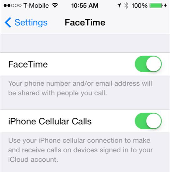facetime cellular