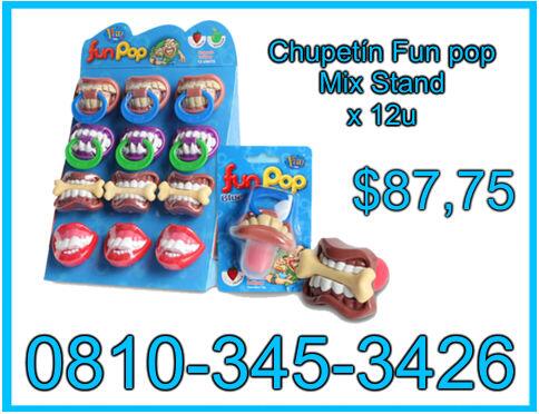 mayoristakiosco's tweet image. ¡Sólo x hoy! 17/06/2014 | #chupetines #FunCandy Pop mix Stand x 12u a sólo $87,75.- #kioscos 
&amp;gt;&amp;gt;0810-345-3426