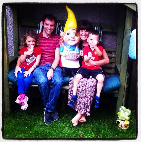 AsdaGnorman's tweet photo. Great to see Gnorma making friends with @mrslkennedy and family #everyhomeneedsagnome http://t.co/ZEy7TVBSNZ