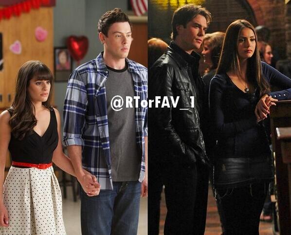 RTorFAV_1's tweet photo. RT for Rachel &amp; Finn (Glee)
FAV for Elena &amp; Damon (TVD) http://t.co/H7elb8Fh7E