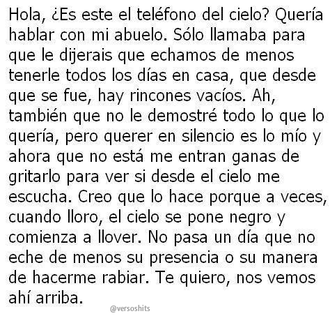 versoshits's tweet photo. Para los abuelos que nos cuidan desde el cielo: http://t.co/SaOTRUF7ME