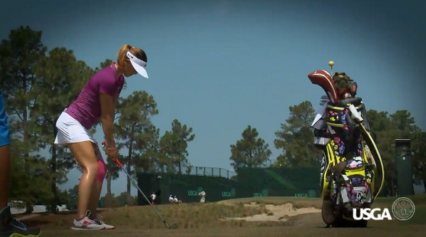LPGA's tweet image. On the course w/@themichellewie - @usopengolf's all-access  #USWomensOpen #SameStage bit.ly/1vK4HwL