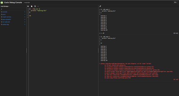sheehan00's tweet photo. #grailsfw console plugin 1.4.2 released with a new UI and local/remote file support http://t.co/oGnVPmrQkW http://t.co/h26pIXnTXc