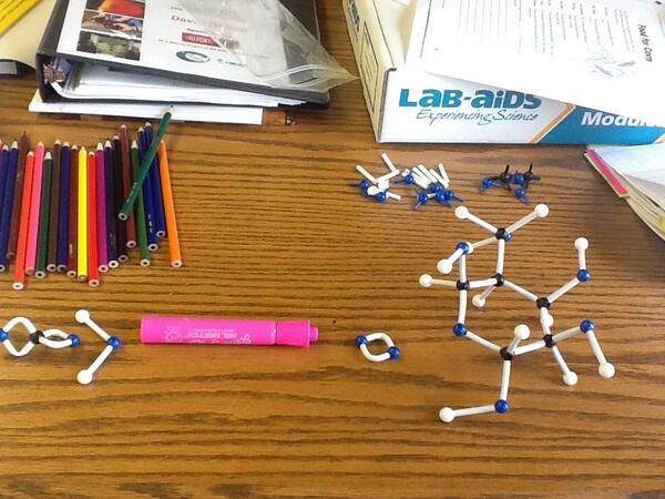 dfwilson24's tweet photo. Some basic chemistry!  We made a glucose structure!  NAAE and a DuPont rocks. #nataa14 http://t.co/Cbn2h5siKQ