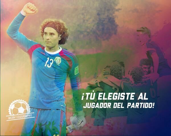 ¡Felicidades <a href="/yosoy8a/">Guillermo Ochoa</a>! Los aficionados te eligieron como Jugador del Partido. #SelecciónBanamex
