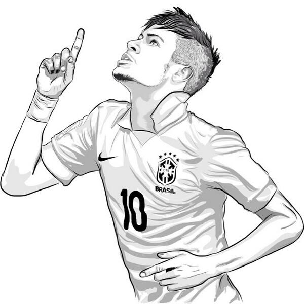 Download Adobe Drawing on Twitter: "In honor of #BrazilvsMexico, a portrait of Brazilian forward Neymar ...