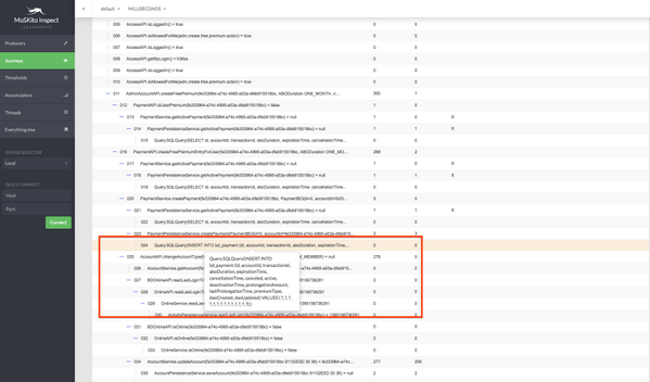 dvayanu's tweet image. SQL Queries in MoSKito Journey #moskitojava #java #apm #performance #monitoring - fresh and just from hackathon