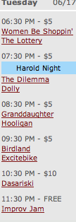 iOWest's tweet photo. #HAROLDNIGHT get excited #TheDilemma #Dolly #Graddaughter #Hooligan @improvbike #Birdland and #DASARISKI get involved http://t.co/bQb5pgJ5WX