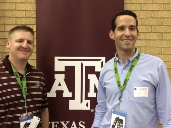 With <a href="/ldaver22/">Dave Reed</a> volunteering at @FWTCAggies Coach's night. <a href="/KevinSumlin_Ags/">Kevin Sumlin</a> fired 'em up!