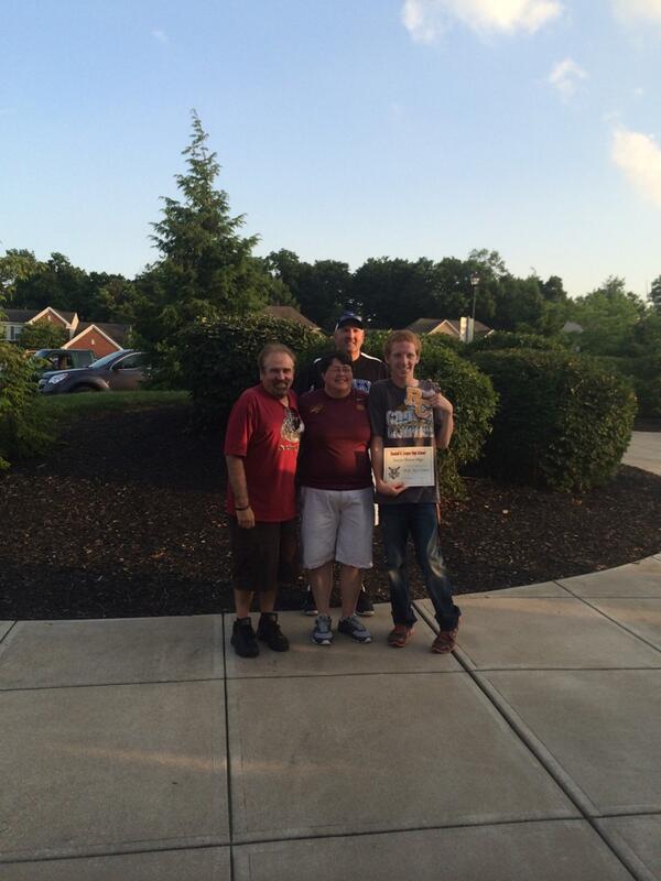 Ah our boy Austin with the coaches thanks for everything!