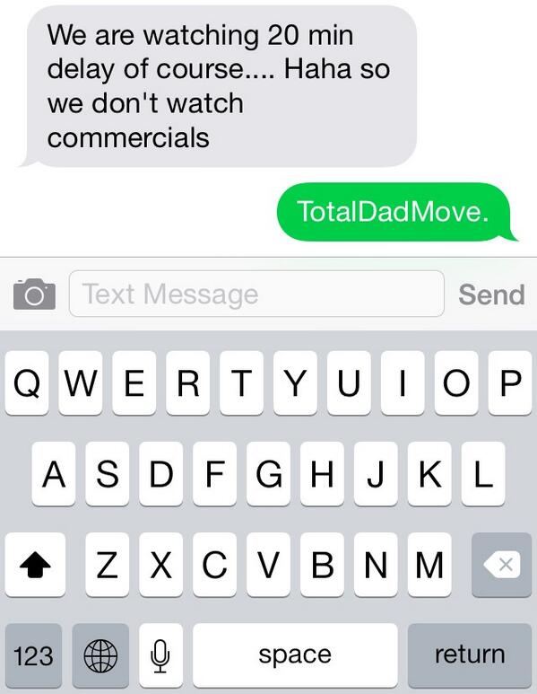 MajorLFratter's tweet photo. Told my mom that the season finale to Fargo was in 10 minutes. Dad told her 30 #dadknowsbetter @TotalDadMove @FargoFX http://t.co/fPb5m3YeDl