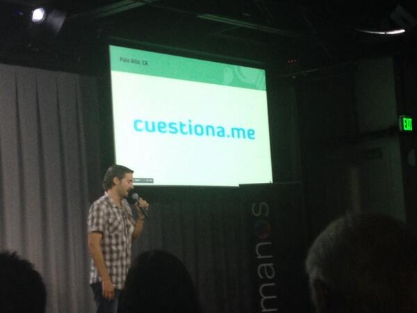 angelitaabonita's tweet image. Awesome pitch @Cuestiona_me Allowing people to cuestion leaders. Bottom-Top concerns. #ManosAccelerator