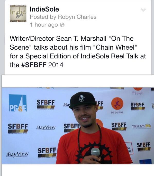 TheIndieSole's tweet photo. . @SFBFF @chainwheelmovie  #chainwheelmovie  #IndieSole #IndieSoleFilm #SFBFF Writer/Director Sean T. Marshall http://t.co/9KnBjVvkgE