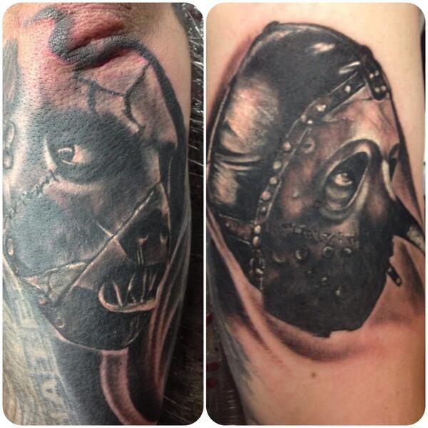 Frostbitetattoo's tweet photo. @2PaulGray and chris fern  @slipknot @SlipKnotFans9 mask tattoo I completed as part of a ongoing slipknot arm sleeve http://t.co/cFrc7W3R0e