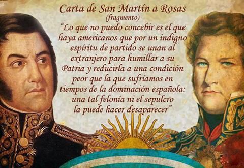 Luis D'Elia na Twitteru: "Carta de San Martin a Rosas... Deberían ...