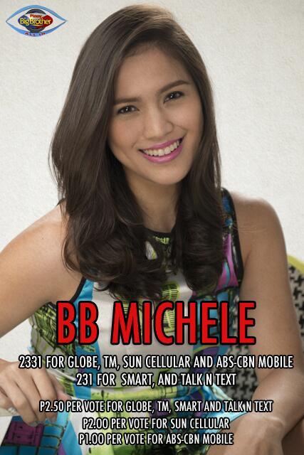 PBBabscbn's tweet photo. TEAM MICHELE! Keep on voting! #uberELEVATORGIRL http://t.co/7xgDoBkGha