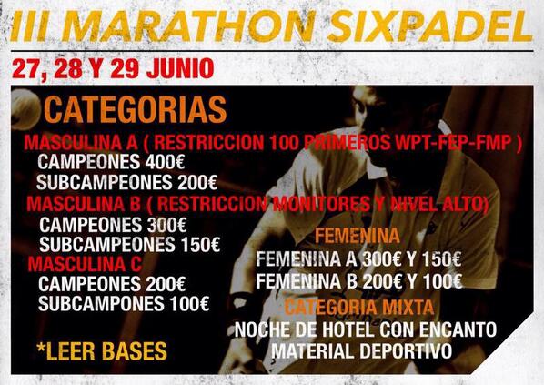 RobertoRobles6's tweet photo. Quedan pocas plazas, no te quedes sin jugar este gran torneo en @SixPadelIndoor. http://t.co/2jkMERMxwD