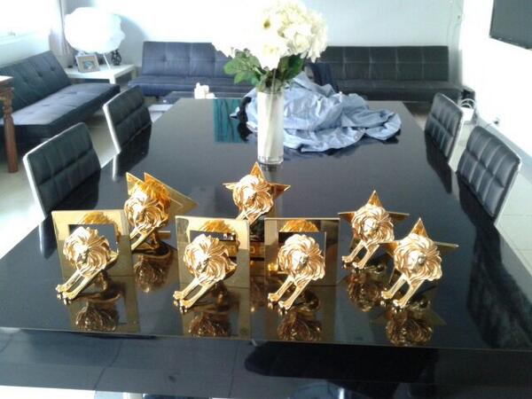 James_A_Swift's tweet image. @aandeddb 's already impressive haul from Cannes.