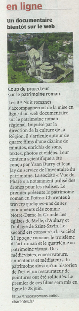 VueduphareProd's tweet photo. Bientôt les #nuitsromanes, bientôt #tresorsromans !! On parle de nous dans la presse  ! cc @centre_presse http://t.co/dhNAU9VkVx