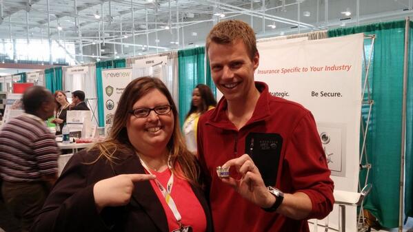 TheSecurityGirl's tweet photo. With @tomavery and his @SNICKERS #ESX2014 #FeelingInspired http://t.co/RTIfRYxmLH