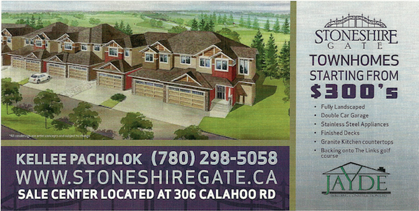 JaydeBuilders's tweet photo. Don't miss out on a beautiful townhome on the Links Golf Course in Spruce Grove! Stoneshire Gate is now pre-selling! http://t.co/Qm0esUy9kS