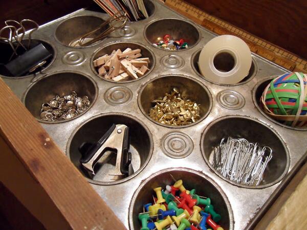 Organize anything from craft supplies to jewelry with muffin tins: bit.ly/1wxkpf1