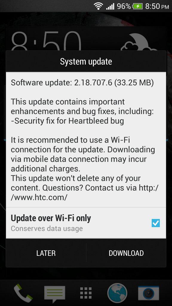 shahamit99's tweet photo. #heartbleed update for #htc One X+ is live.. “@nayanp21 System Update available for #HTCOneXPlus for @HTC_IN http://t.co/1UVnhL5esb”