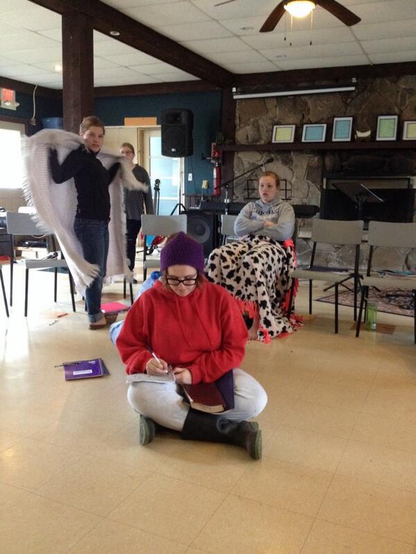 A few of our last counsellors keeping warm on the cold wet day. Hard to believe we're half-way through our week.