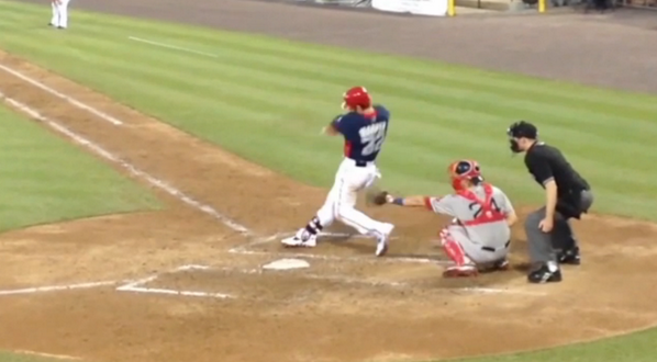 Cut4's tweet photo. .@Bharper3407 hit a huge homer on his rehab assignment with the @PNats42: http://t.co/6ezfytZJG6 http://t.co/GnLWKvY4D0