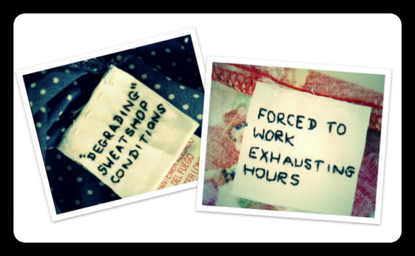 BronaghTumulty's tweet image. Shoppers reportedly find &quot;cry for help&quot; sewn inside new clothes. #Primark tiny.cc/hor0hx (Photo: @WNS_news)