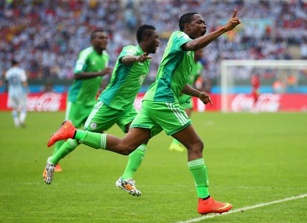 BBCSport's tweet photo. Nigeria have become the first African team to score more than once vs Argentina in the #WorldCup. #ARGvsNGR #NGR http://t.co/g0SetKHDy8