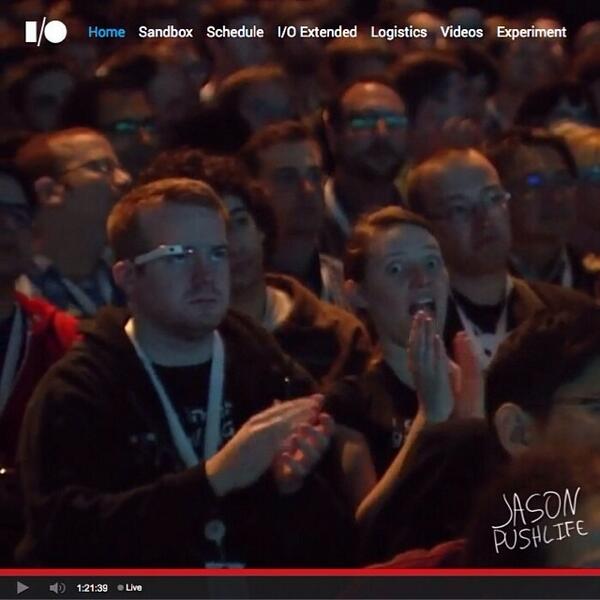 MrPUSHPresents's tweet image. Whats up with this girl at the #GoogleIO #Keynote? she kinda looks like 😬👏 #JasonPushLife