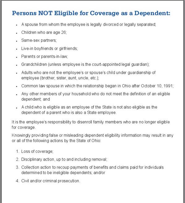 Proving it has it's head in the sand, the State of Ohio just released this notice. See item 3 as not covered. Lawsuit