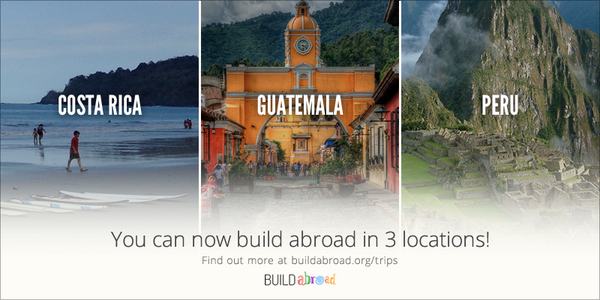Big news! We have expanded to Guatemala and Peru! See the new locations here: buildabroad.org/trips/ #volunteer