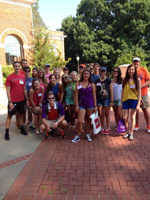 CUOAcampbell's tweet photo. First small group of the summer.  Thanks for being awesome. #clemson17  #cuorientation http://t.co/0lXdKItQDS